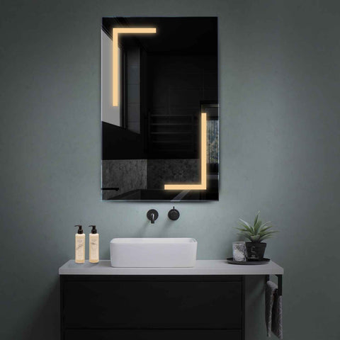 LED Spiegel Verticaal | Zonder Touchknoppen | Warm Wit Licht - Reyze Serie Salono Model 3