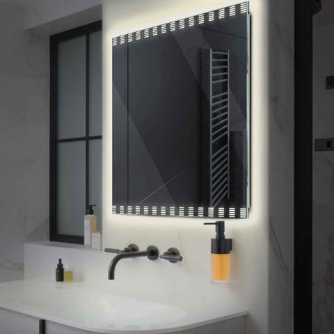LED Spiegel Vierkant | Zonder Touchknoppen | Neutraal wit licht - Reyze Serie Edge Model 6