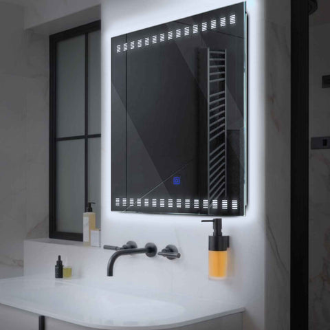 LED Spiegel Vierkant | met Touch-Knop | Koud wit licht - Reyze Serie Minimal Model 6