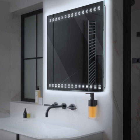 LED Spiegel Vierkant | Zonder Touchknoppen | Koud wit licht - Reyze Serie Minimal Model 6