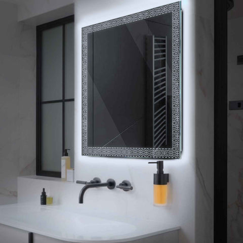 LED Spiegel Vierkant | Zonder Touchknoppen | Koud wit licht - Reyze Serie Official Model 1