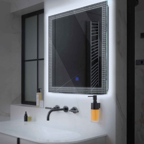 LED Spiegel Vierkant | met Touch-Knop | Koud wit licht - Reyze Serie Official Model 2