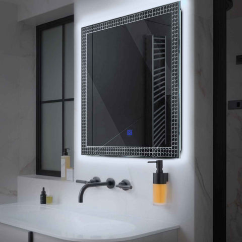 LED Spiegel Vierkant | met Touch-Knop | Koud wit licht - Reyze Serie Official Model 3
