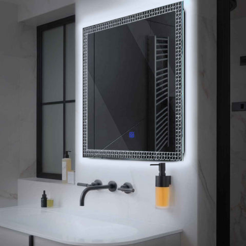 LED Spiegel Vierkant | met Touch-Knop | Koud wit licht - Reyze Serie Official Model 4
