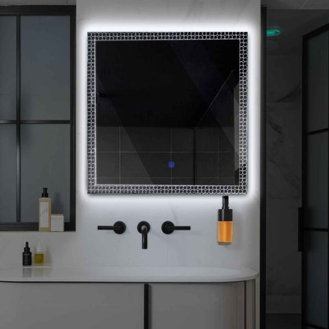 LED Spiegel Vierkant | met Touch-Knop | Koud wit licht - Reyze Serie Official Model 4