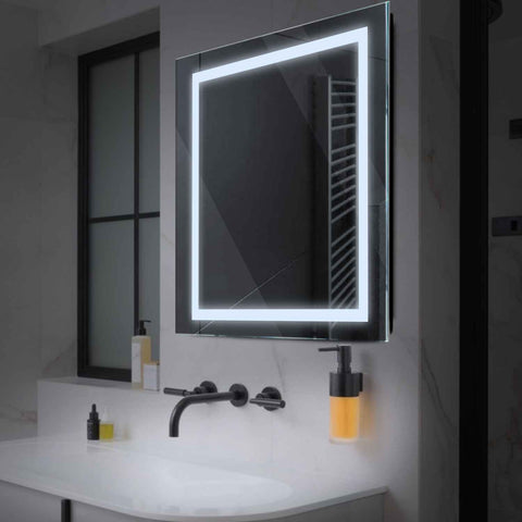 LED Spiegel Vierkant | Zonder Touchknoppen | Koud wit licht - Reyze Serie Salono Model 1