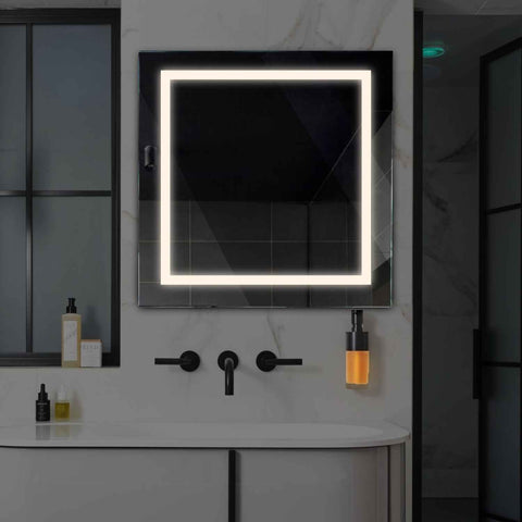 LED Spiegel Vierkant | Zonder Touchknoppen | Neutraal wit licht - Reyze Serie Salono Model 1