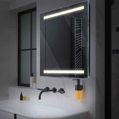 LED Spiegel Vierkant | Zonder Touchknoppen | Neutraal wit licht - Reyze Serie Salono Model 4