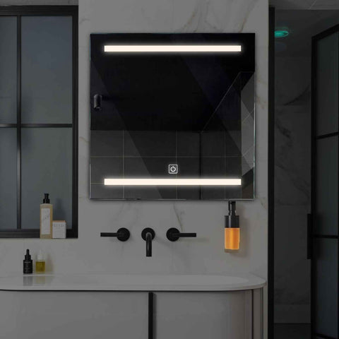 LED Spiegel Vierkant | met Touch-Knop | Neutraal wit licht - Reyze Serie Salono Model 4