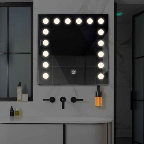 LED Spiegel Vierkant | met Touch-Knop | Neutraal wit licht - Reyze Serie Salono Model 6