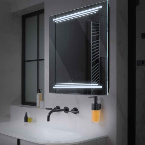 LED Spiegel Vierkant | Zonder Touchknoppen | Koud wit licht - Reyze Serie Salono Model 7