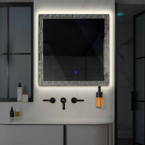 LED Spiegel Vierkant | met Touch-Knop | Neutraal wit licht - Reyze Serie Simetria Model 6