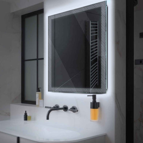 LED Spiegel Vierkant | Zonder Touchknoppen | Koud wit licht - Reyze Serie Simetria Model 7