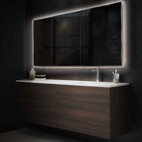 LED Spiegel Rechthoekig | Zonder Touchknoppen | Neutraal wit licht - Reyze Serie Ambient Model 1