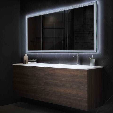 LED Spiegel Rechthoekig | Zonder Touchknoppen | Koud wit licht - Reyze Serie Edge Model 1
