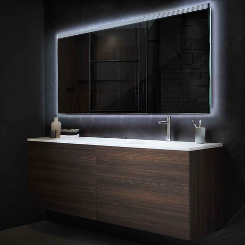 LED Spiegel Rechthoekig | Zonder Touchknoppen | Koud wit licht - Reyze Serie Edge Model 5