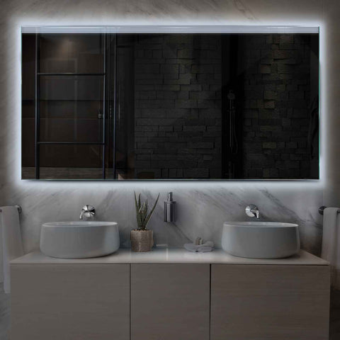 LED Spiegel Rechthoekig | Zonder Touchknoppen | Koud wit licht - Reyze Serie Edge Model 5