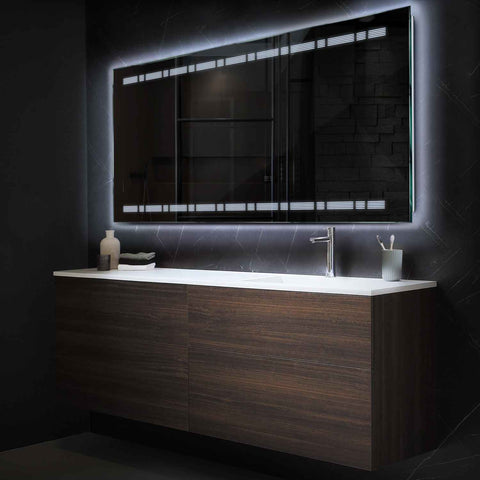 LED Spiegel Rechthoekig | Zonder Touchknoppen | Koud wit licht - Reyze Serie Minimal Model 3