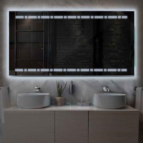 LED Spiegel Rechthoekig | Zonder Touchknoppen | Koud wit licht - Reyze Serie Minimal Model 3