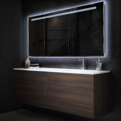 LED Spiegel Rechthoekig | Zonder Touchknoppen | Koud wit licht - Reyze Serie Minimal Model 5