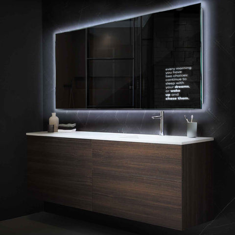 LED Spiegel Rechthoekig | Zonder Touchknoppen | Koud wit licht - Reyze Serie Motivated Model 2