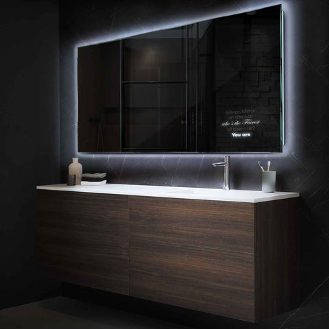LED Spiegel Rechthoekig | Zonder Touchknoppen | Koud wit licht - Reyze Serie Motivated Model 4