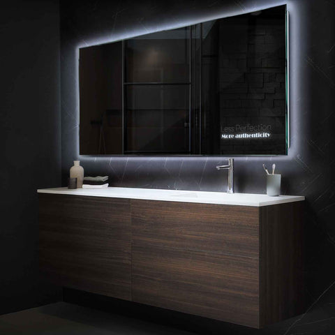 LED Spiegel Rechthoekig | Zonder Touchknoppen | Koud wit licht - Reyze Serie Motivated Model 7