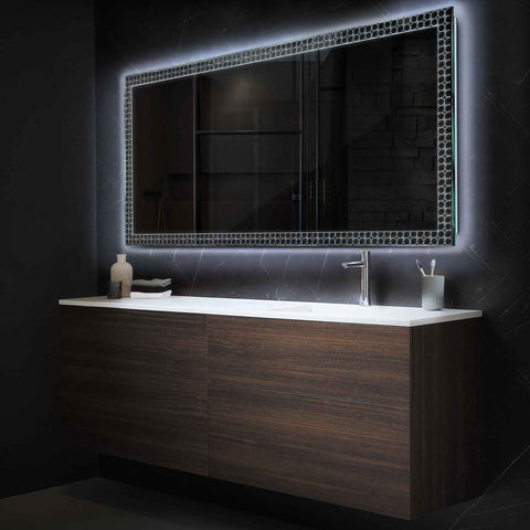 LED Spiegel Rechthoekig | Zonder Touchknoppen | Koud wit licht - Reyze Serie Official Model 4