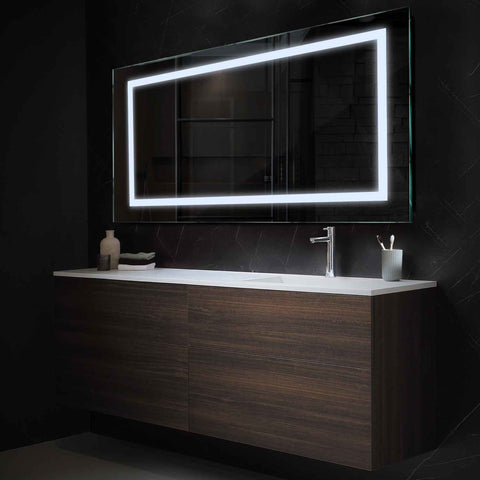 LED Spiegel Rechthoekig | Zonder Touchknoppen | Koud wit licht - Reyze Serie Salono Model 1