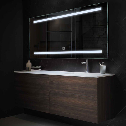 LED Spiegel Rechthoekig | met Touch-Knop | Koud wit licht - Reyze Serie Salono Model 4