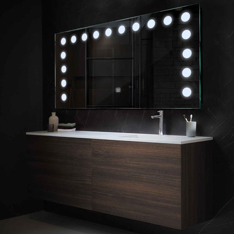 LED Spiegel Rechthoekig | met Touch-Knop | Koud wit licht - Reyze Serie Salono Model 6
