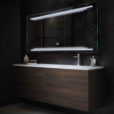 LED Spiegel Rechthoekig | met Touch-Knop | Koud wit licht - Reyze Serie Salono Model 7