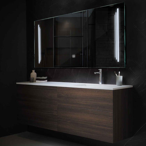 LED Spiegel Rechthoekig | met Touch-Knop | Koud wit licht - Reyze Serie Salono Model 8