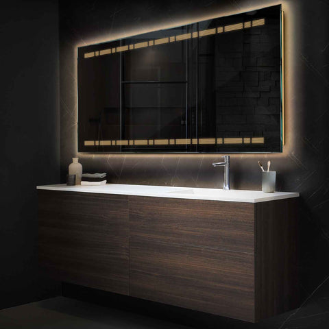 LED Spiegel Rechthoekig | Zonder Touchknoppen | Warm Wit Licht - Reyze Serie Minimal Model 3