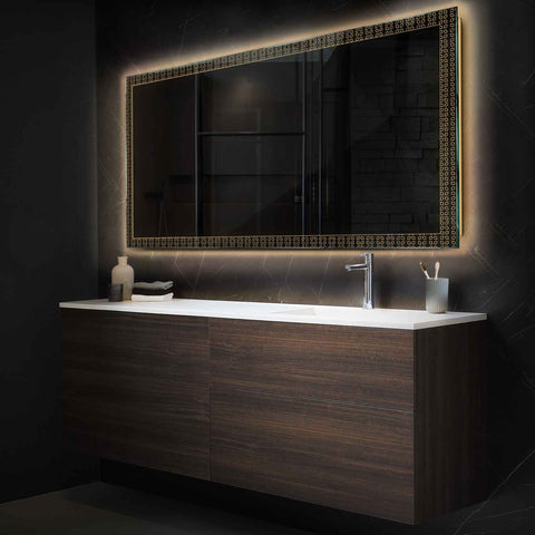 LED Spiegel Rechthoekig | Zonder Touchknoppen | Warm Wit Licht - Reyze Serie Official Model 5