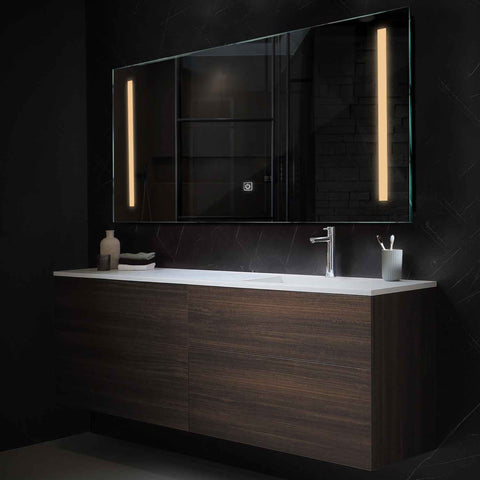 LED Spiegel Rechthoekig | met Touch-Knop | Warm Wit Licht - Reyze Serie Salono Model 5