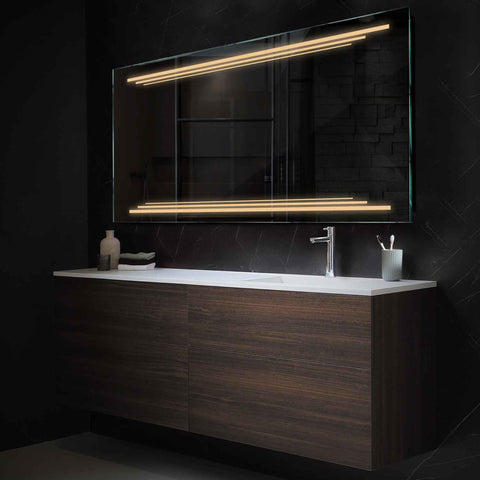 LED Spiegel Rechthoekig | Zonder Touchknoppen | Warm Wit Licht - Reyze Serie Salono Model 7