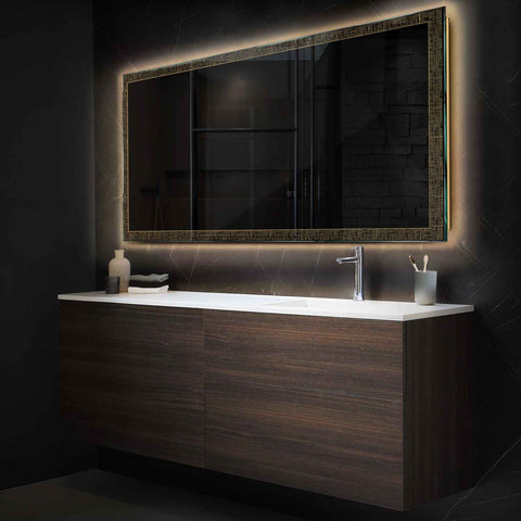 LED Spiegel Rechthoekig | Zonder Touchknoppen | Warm Wit Licht - Reyze Serie Simetria Model 6