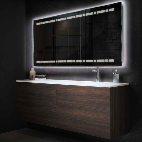 LED Spiegel Rechthoekig | Zonder Touchknoppen | Neutraal wit licht - Reyze Serie Minimal Model 3