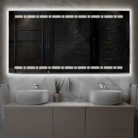 LED Spiegel Rechthoekig | Zonder Touchknoppen | Neutraal wit licht - Reyze Serie Minimal Model 3