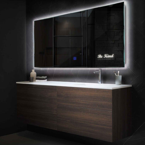 LED Spiegel Rechthoekig | met Touch-Knop | Neutraal wit licht - Reyze Serie Motivated Model 8