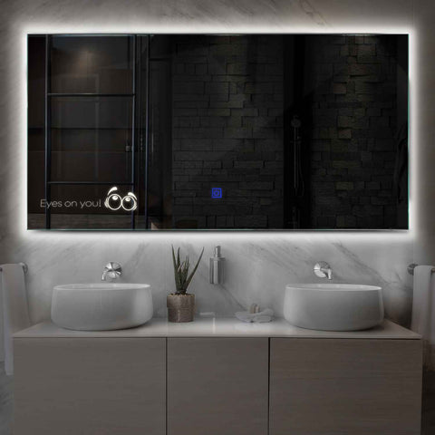 LED Spiegel Rechthoekig | met Touch-Knop | Neutraal wit licht - Reyze Serie Motivated Model 8