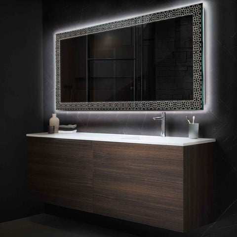 LED Spiegel Rechthoekig | Zonder Touchknoppen | Neutraal wit licht - Reyze Serie Official Model 1