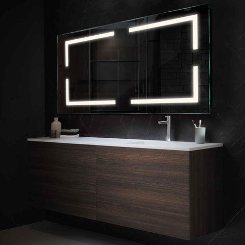 LED Spiegel Rechthoekig | Zonder Touchknoppen | Neutraal wit licht - Reyze Serie Salono Model 2