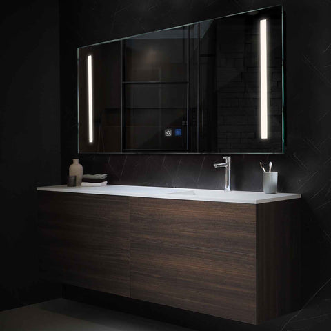 LED Spiegel Rechthoekig | met Touch-Knoppen | en Anti-Condens Functie | Neutraal wit licht - Reyze Serie Salono Model 5