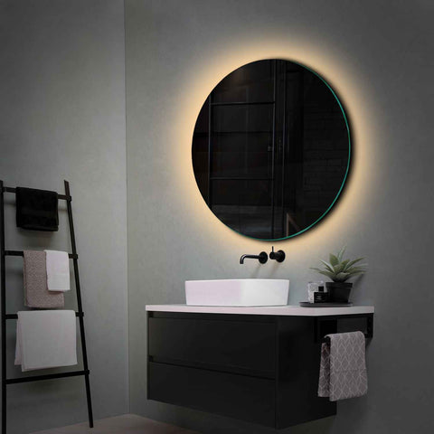 LED Spiegel Rond | Zonder Touchknoppen | Warm Wit Licht - Reyze Serie Ambient Model 1