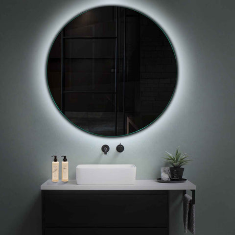 LED Spiegel Rond | Zonder Touchknoppen | Koud wit licht - Reyze Serie Ambient Model 1