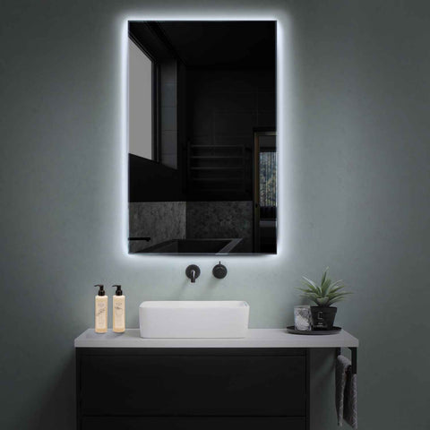 LED Spiegel Verticaal | Zonder Touchknoppen | Koud wit licht - Reyze Serie Ambient Model 1