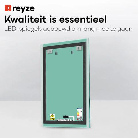 LED Spiegel Verticaal | met Touch-Knop | Koud wit licht - Reyze Serie Edge Model 7