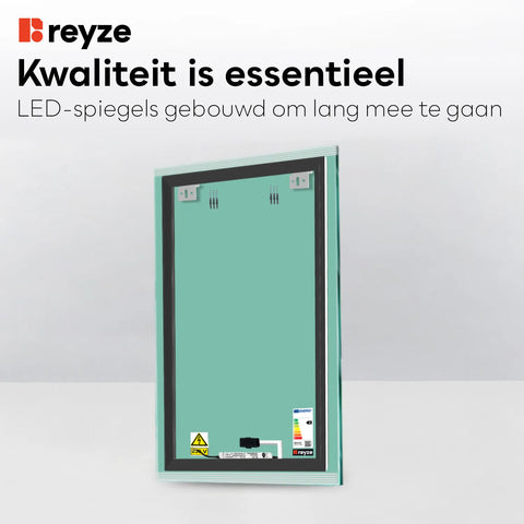 LED Spiegel Verticaal | met Touch-Knop | Koud wit licht - Reyze Serie Edge Model 8